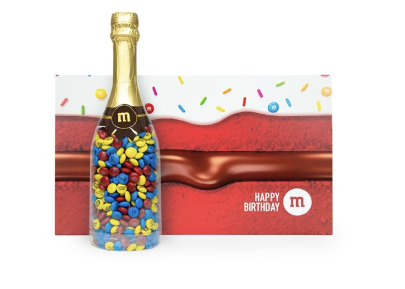 PERSONALIZABLE M&M’S OCCASION BOTTLE IN WHITE GIFT BOX